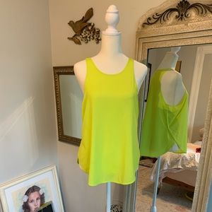 NEON YELLOW GREEN FABLETICS SIDE BOOB TANK